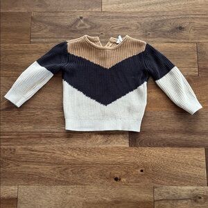 H&M Brown and Tan Ribbed Sweater